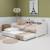 Lit avec lit gigogne pin massif   arthur Blanc 2 - vertbaudet enfant 