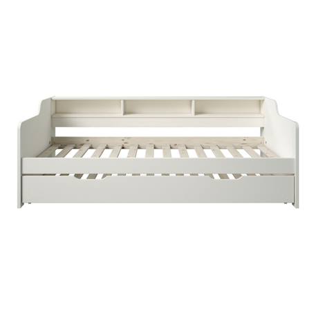 Lit avec lit gigogne pin massif   arthur Blanc 3 - vertbaudet enfant 