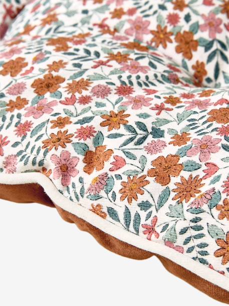 Matelas de sol bi-matière fleurs/velours RETRO FLOWER cannelle 8 - vertbaudet enfant 