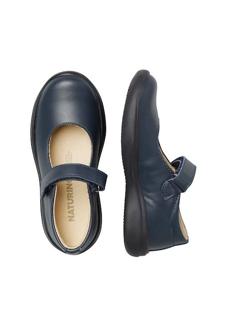 Ballerines en cuir catania 2 Marine-+Noir- 4 - vertbaudet enfant 