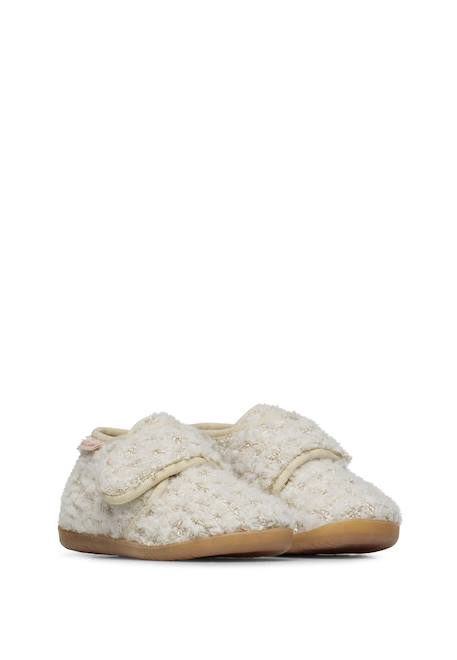 Pantoufles en tissu home Blanc crème- 2 - vertbaudet enfant 