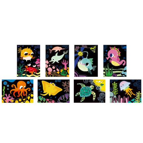 Scratch junior - mes amis de la mer 8 pièces Multicolor 3 - vertbaudet enfant 
