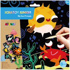 Jouet-Activités artistiques et musicales-Scratch junior - mes amis de la mer 8 pièces