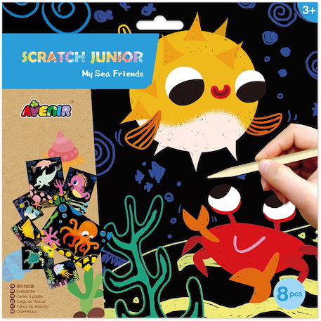 Scratch junior - mes amis de la mer 8 pièces Multicolor 1 - vertbaudet enfant 