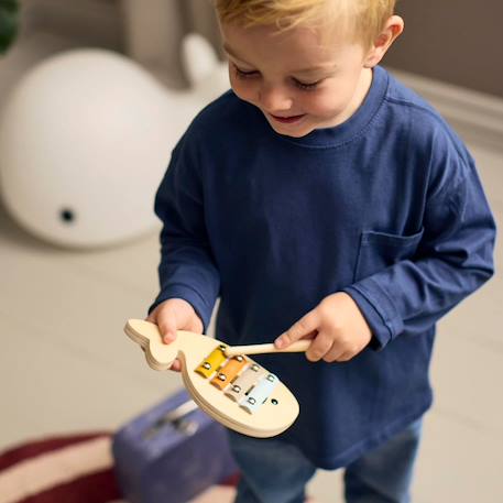 Valisette de jeu Mes premiers instruments en bois Bleu, gris, marron 4 - vertbaudet enfant 
