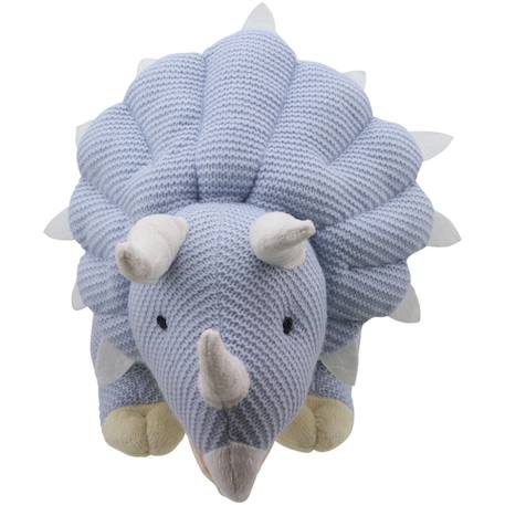 Peluche Triceratops tricoté bleu – Grand modèle Blue 2 - vertbaudet enfant 