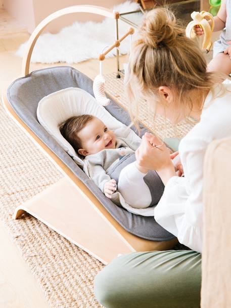 Transat bois  Babyrythm gris+naturel/gris 11 - vertbaudet enfant 