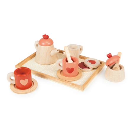 Service à thé en bois avec accessoires – Jeu de dînette pour enfants Multicolor 2 - vertbaudet enfant 