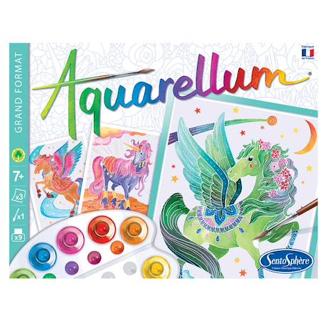 Aquarellum licornes et pégases Blanc 3 - vertbaudet enfant 
