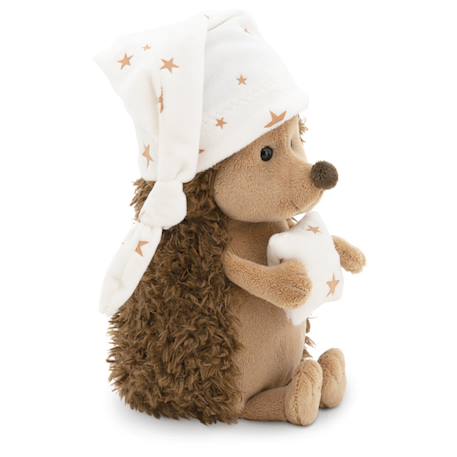 Peluche hérisson avec bonnet de nuit - 20 cm Brown 2 - vertbaudet enfant 