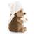 Peluche hérisson avec bonnet de nuit - 20 cm Brown 2 - vertbaudet enfant 