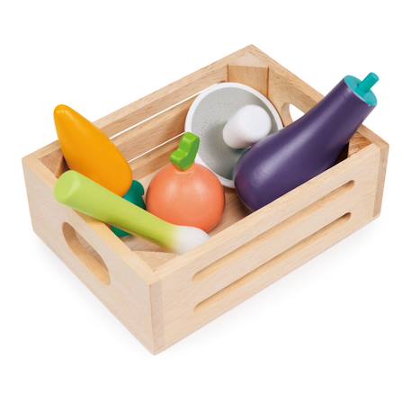 Panier de légumes en bois – Jeu de dînette pour enfants Multicolor 1 - vertbaudet enfant 