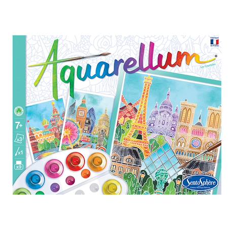 Aquarellum capitales Blanc 3 - vertbaudet enfant 