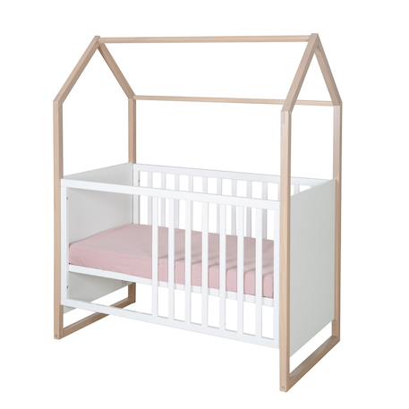 Chambre bébé évolutive 2 pièces avec soft-close cabane Blanc - chêne 4 - vertbaudet enfant 