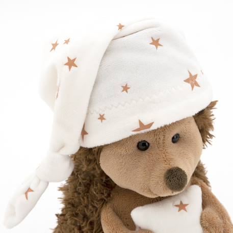 Peluche hérisson avec bonnet de nuit - 20 cm Brown 4 - vertbaudet enfant 