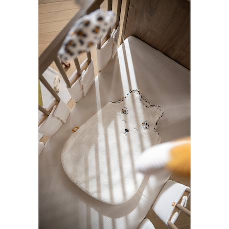Gigoteuse bébé naissance hiver en sherpa et détails léopard Ecru 6 - vertbaudet enfant 