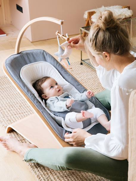 Transat bois  Babyrythm gris+naturel/gris 12 - vertbaudet enfant 