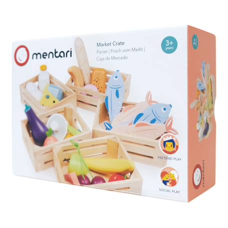 Panier de boulangerie en bois – Jeu de dînette pour enfants Multicolor 4 - vertbaudet enfant 