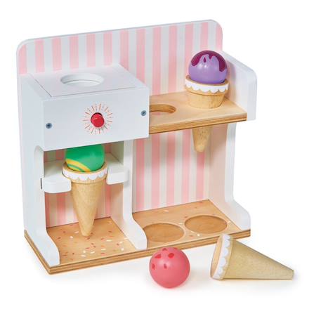 Mini magasin de glaces en bois – Jeu d’imagination pour enfants Multicolor 2 - vertbaudet enfant 