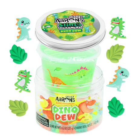 Slime vert Dino Dew avec charms dinosaures – Crazy Aaron’s® Slime Charmers Green 3 - vertbaudet enfant 