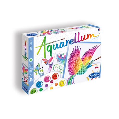 Aquarellum junior oiseaux du paradis Blanc 1 - vertbaudet enfant 