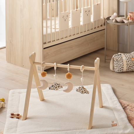 Arche d'éveil bois avec 4 jouets Beige/bleu+Beige/jaune+Beige/rose+Bleu+Ecru/caramel+Jaune+Jaune/vert+Marron+Rose 15 - vertbaudet enfant 