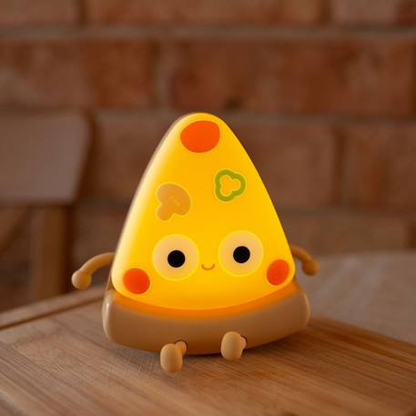Veilleuse pizza rechargeable Jaune, orange, vert 2 - vertbaudet enfant 