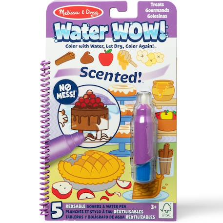 Livre de coloriage pour enfant Water Wow - Gourmands Violet 1 - vertbaudet enfant 