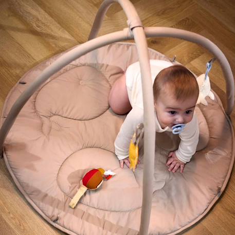 Tapis d'éveil en coton bio et polyester recyclé Beige, orange, écru 2 - vertbaudet enfant 