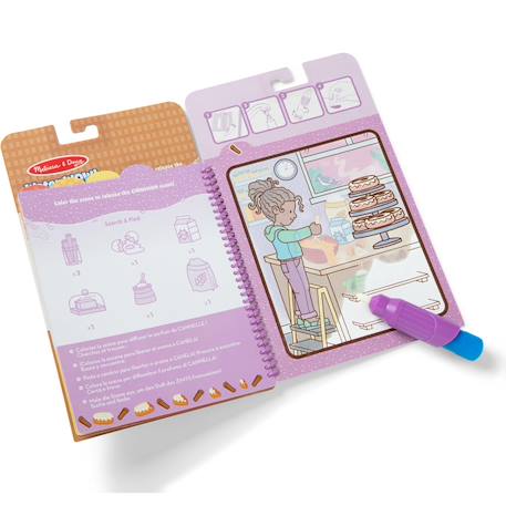 Livre de coloriage pour enfant Water Wow - Gourmands Violet 2 - vertbaudet enfant 