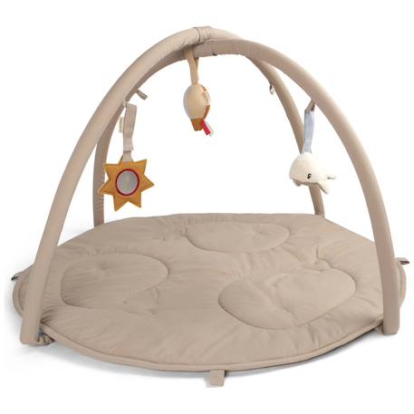 Tapis d'éveil en coton bio et polyester recyclé Beige, orange, écru 1 - vertbaudet enfant 