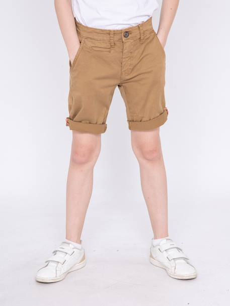 Bermuda chino bolster garçon Beige+Bleu ciel+Cognac+Marron 9 - vertbaudet enfant 