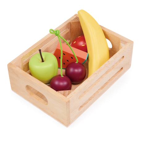 Panier de fruits en bois – Jeu de dînette pour enfants Multicolor 1 - vertbaudet enfant 