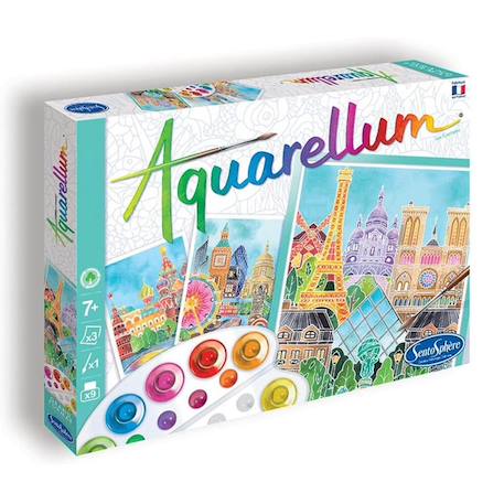 Aquarellum capitales Blanc 1 - vertbaudet enfant 