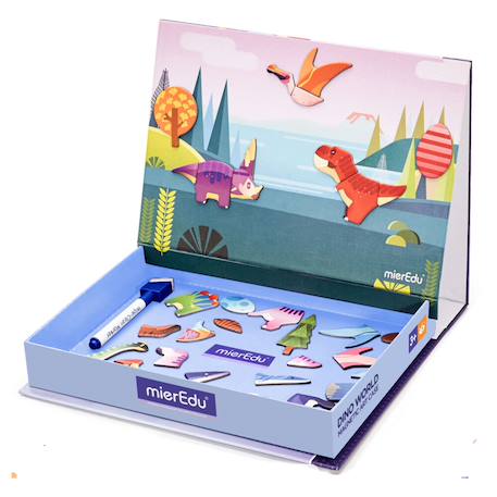 Mieredu - livre magnétique - le monde des dinosaures Multicolor 1 - vertbaudet enfant 