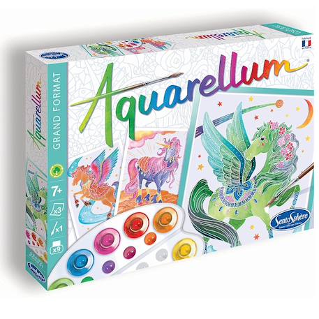 Aquarellum licornes et pégases Blanc 1 - vertbaudet enfant 