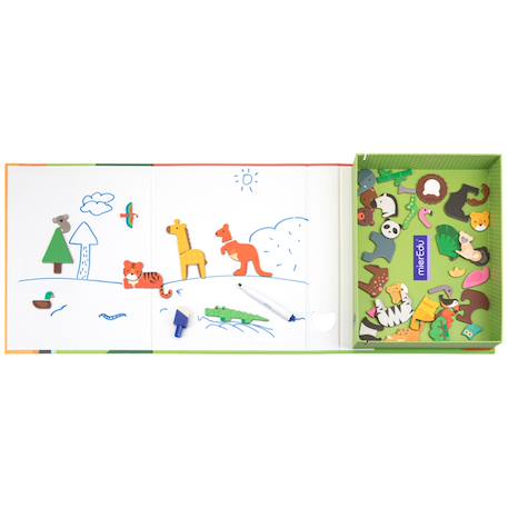 Mallette magnétique éducative 53 aimants – Jeu créatif et pratique pour enfants Multicolor 2 - vertbaudet enfant 