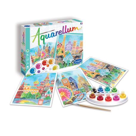 Aquarellum capitales Blanc 2 - vertbaudet enfant 