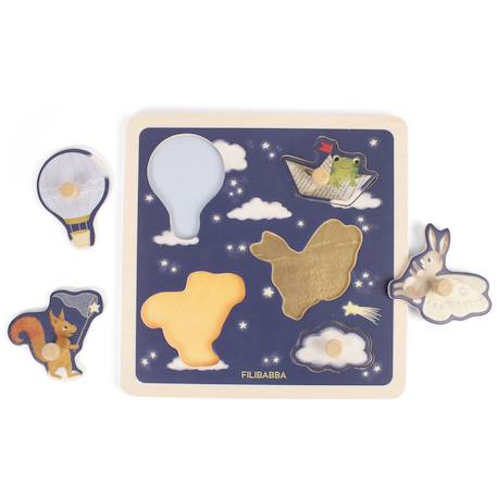 Puzzle dès 12 mois Bleu, marron, vert 3 - vertbaudet enfant 