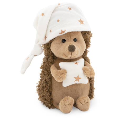 Peluche hérisson avec bonnet de nuit - 20 cm Brown 1 - vertbaudet enfant 