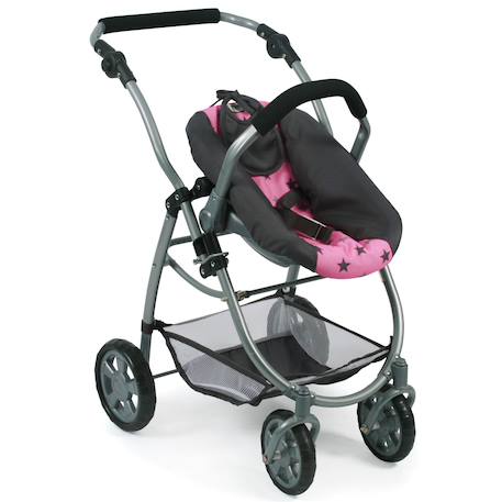 La poussette combinée 3 en 1 emotion 'all in' pour poupons Multicolore+Noir et rose+Rose+Rose et bleu+Rose et gris+Rose fuschia+Violet+Violet étoiles 7 - vertbaudet enfant 