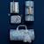Trousse de toilette style scandinave Bleu, orange, blanc 4 - vertbaudet enfant 