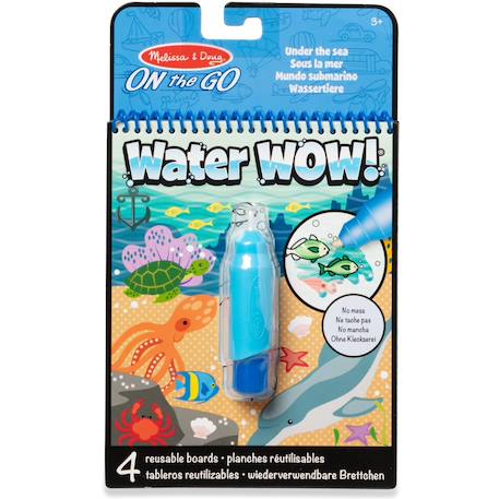 Livre de coloriage pour enfant Water Wow - Sous la mer Bleu 1 - vertbaudet enfant 