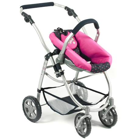 La poussette combinée 3 en 1 emotion 'all in' pour poupons Multicolore+Noir et rose+Rose+Rose et bleu+Rose et gris+Rose fuschia+Violet+Violet étoiles 33 - vertbaudet enfant 