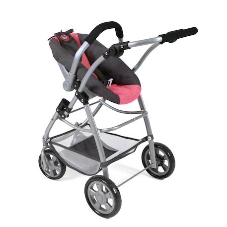 La poussette combinée 3 en 1 emotion 'all in' pour poupons Multicolore+Noir et rose+Rose+Rose et bleu+Rose et gris+Rose fuschia+Violet+Violet étoiles 28 - vertbaudet enfant 