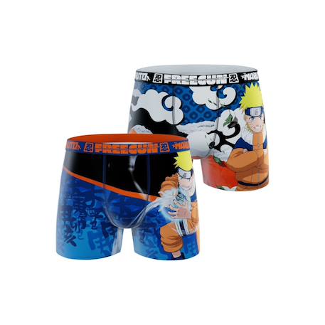 Lot de 2 boxers  naruto classic naruto Bleu/orange/noir/blanc 1 - vertbaudet enfant 
