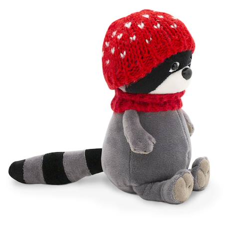 Peluche Raton laveur avec bonnet rouge – Life Collection Grey 2 - vertbaudet enfant 