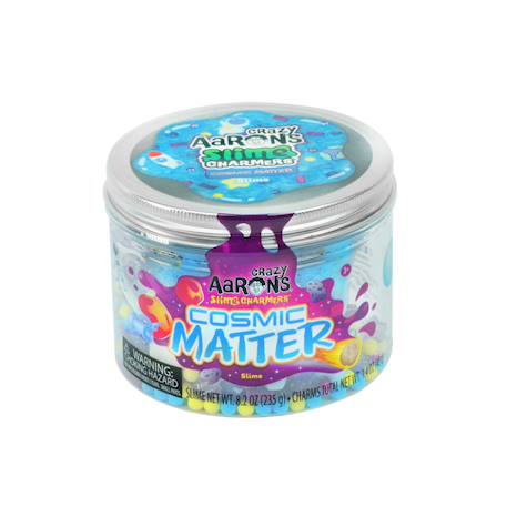 Slime bleu Cosmic Matter avec charms de l’espace – Crazy Aaron’s Slime Charmers Blue 1 - vertbaudet enfant 