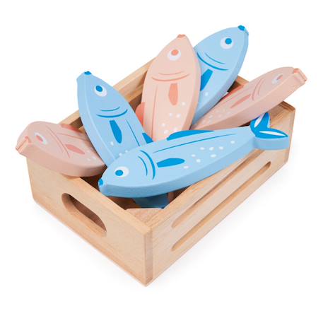 Panier de poissons en bois – Jeu de dînette pour enfants Multicolor 1 - vertbaudet enfant 