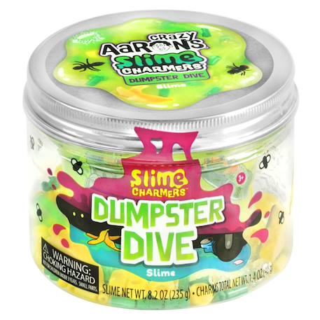 Slime vert Dumpster Dive avec charms rigolos – Crazy Aaron’ Green 1 - vertbaudet enfant 